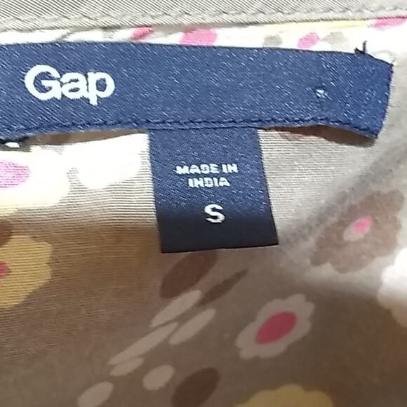 Gap floral sleeveless blouse w/ ruffles Small - Picture 5 of 6